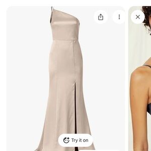 Amsale Champagne Evening Gown